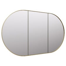 Caleb 1200mm Framed Oval Mirrored Shaving Cabinet