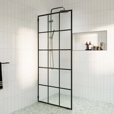 Fillmore Shower Screen with Ceramic Glazed Overlay