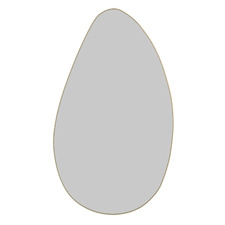 120cm Satin Brass Monroe Steel Wall Mirror
