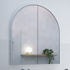 Caleb 760mm White Arch Shaving Cabinet