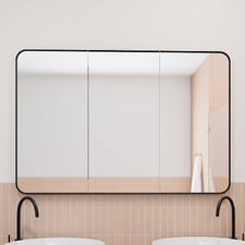 Caleb 1200mm White Rectangular Mirror Cabinet