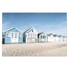 Dorset Beach Hut Lane Canvas Wall Art