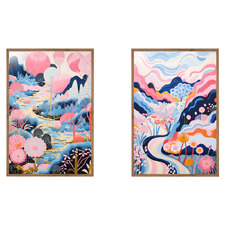Pastel Wonderland Printed Wall Art Diptych