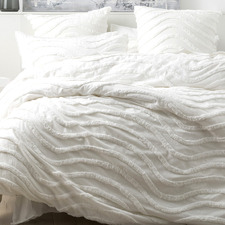 White Wave Cotton Quilt Cover Set