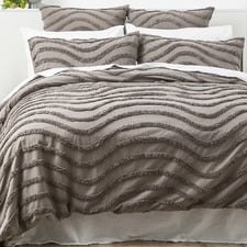Grey Wave Cotton Quilt Cover Set