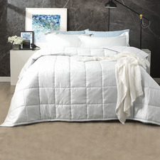 White Binary 500TC Jacquard Cotton Comforter Set