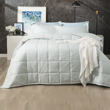 Sage Binary 500TC Jacquard Cotton Comforter Set