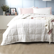 White Josephine 500TC Jacquard Cotton Comforter Set