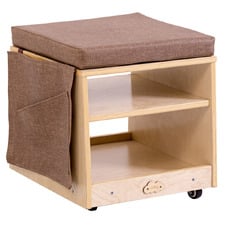 Wheeled Teacher's Stool with Storage