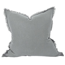 Fringed Hazelhurst French Linen Cushion