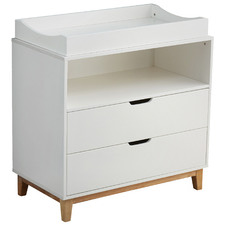 White Cally 2 Drawer Change Table