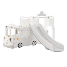 All 4 Kids White Lorenzo Slide & Swing Play Centre