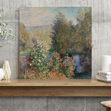 The Corner of the Garden At Montgeron By Monet Stretched Canvas Wall Art