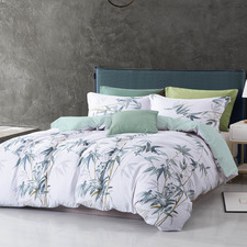 Chad Bamboo Leaf Microfibre Quilt Cover Set