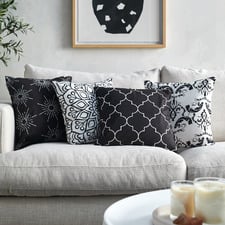 4 Piece Flannel Decorative Cushion Cover Set