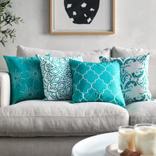 4 Piece Flannel Decorative Cushion Cover Set