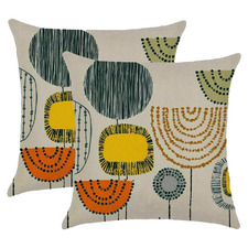 Dandelion Abstract Flower Cushion Covers (Set of 2)