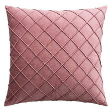 Diamond Pleated Velvet Cushion Cover