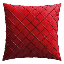 Diamond Pleated Velvet Cushion Cover