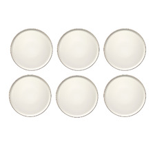 Retro 32.3cm Porcelain Serving Plates (Set of 6)