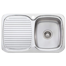 Lakeland 770mm Single Stainless Steel Kitchen Sink with Reversible Drainer