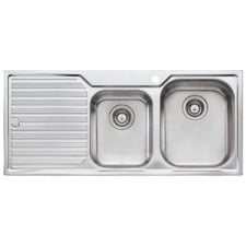 Diaz 1080mm 1 & &frac34; Stainless Steel Kitchen Sink with Left Drainer