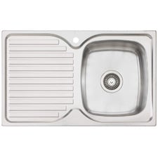 Endeavour 770mm Topmount Single Kitchen Sink with Left Drainer