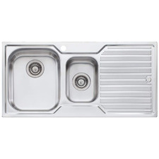 Diaz 980mm 1 & &frac12; Stainless Steel Kitchen Sink with Right Drainer