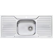 Diaz 1080mm Single Stainless Steel Kitchen Sink with Drainers
