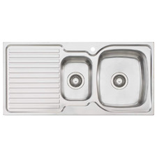 Endeavour 980mm 1 & &frac12; Stainless Steel Kitchen with Left Drainer