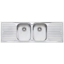 Diaz 1430mm Double Stainless Steel Kitchen Sink with Drainers