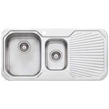 Petite 980mm Topmount Stainless Steel Kitchen Sink with Right Drainer