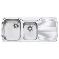 Monet 1200mm Topmount 1 & &frac34; Stainless Steel Kitchen Sink with Right Drainer