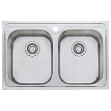 Diaz 770mm Undermount Double Stainless Steel Kitchen Sink