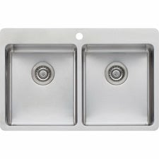 Sonetto 780mm Topmount Double Stainless Steel Kitchen Sink