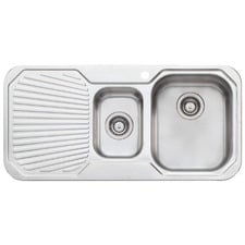 Petite 1200mm Topmount 1 & &frac12; Stainless Steel Kitchen Sink with Right Drainer