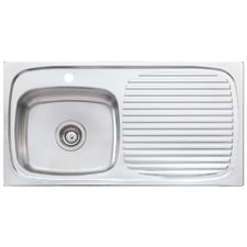Ultraform 890mm Single Stainless Steel Kitchen Sink with Right Drainer