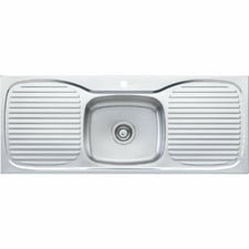Ultraform 1180mm Single Stainless Steel Kitchen Sink with Drainers