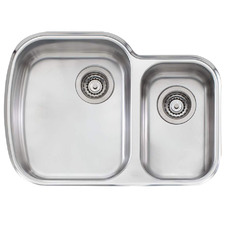Monet 670mm Undermount 1 & &frac12; Stainless Steel Left Hand Kitchen Sink