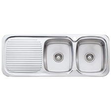 Lakeland 1200mm Double Stainless Steel Kitchen with Left Drainer