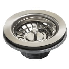 Silver Stainless Steel Sink Basket Waste