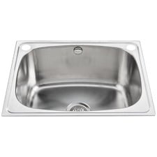Marco 590mm Single Stainless Steel Laundry Sink with Overflow