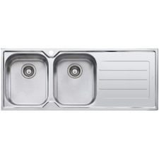 Flinders 1200mm Double Stainless Steel Kitchen Sink with Left Drainer
