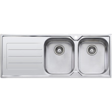 Flinders 1200mm Double Stainless Steel Kitchen Sink with Drainer