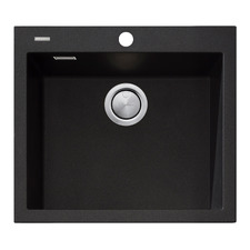 Santorini 560mm Top Mount Single Granite Kitchen Sink