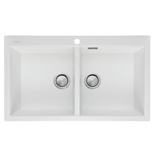 Santorini 860mm Top Mount Double Granite Kitchen Sink