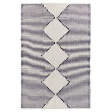 Blue Evie Woven Cotton Rug