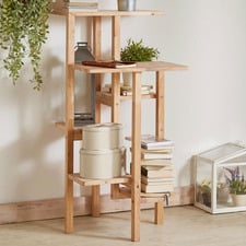 Cheska 6 Tier Rubberwood Display Shelf
