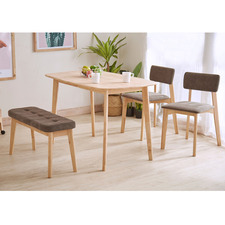 4 Seater Halsey Dining Table, Chair & Bench Set