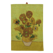 Yellow Van Gogh Sunflower Cotton Teatowel